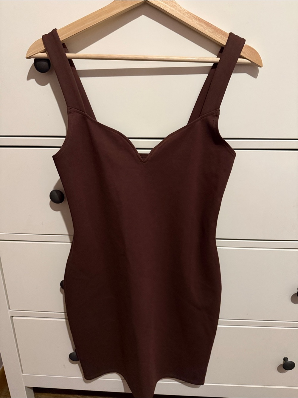 Abercrombie & Fitch Chocolate Brown Mini Bodycon Dress